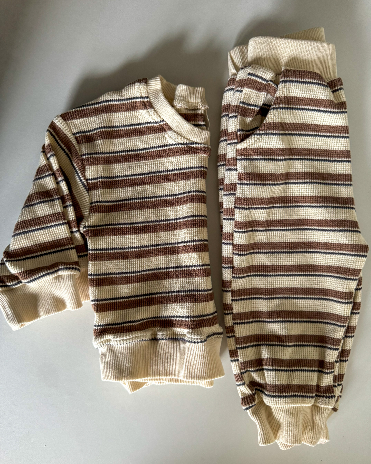 Striped Waffle Set | Cocoa