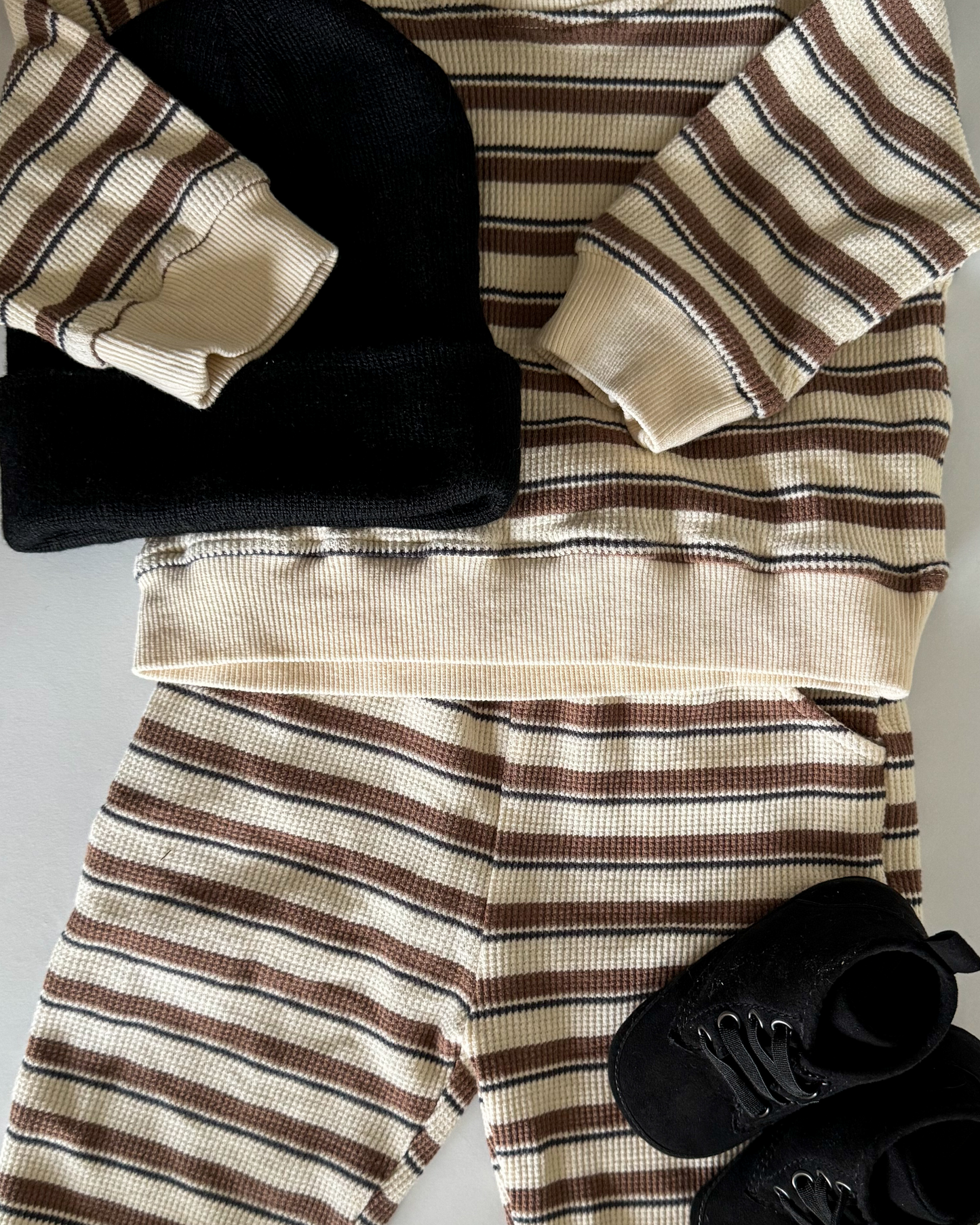 Striped Waffle Set | Cocoa