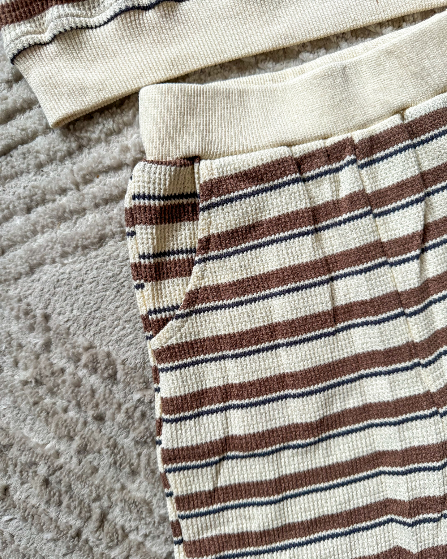 Striped Waffle Set | Cocoa
