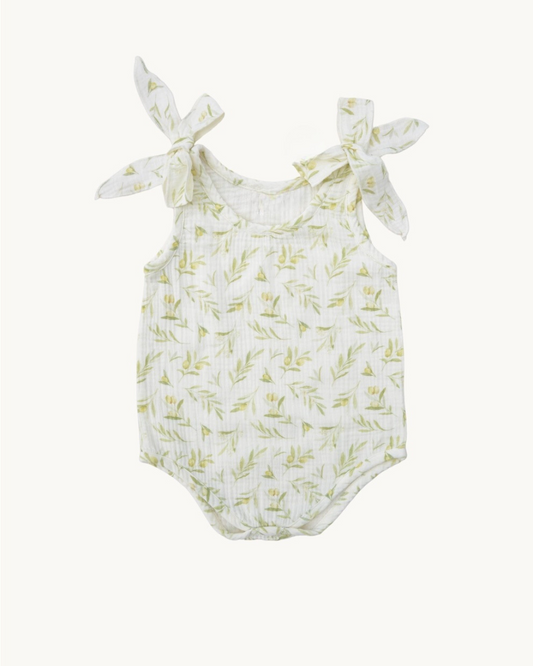 Nora Muslin Romper | Olives