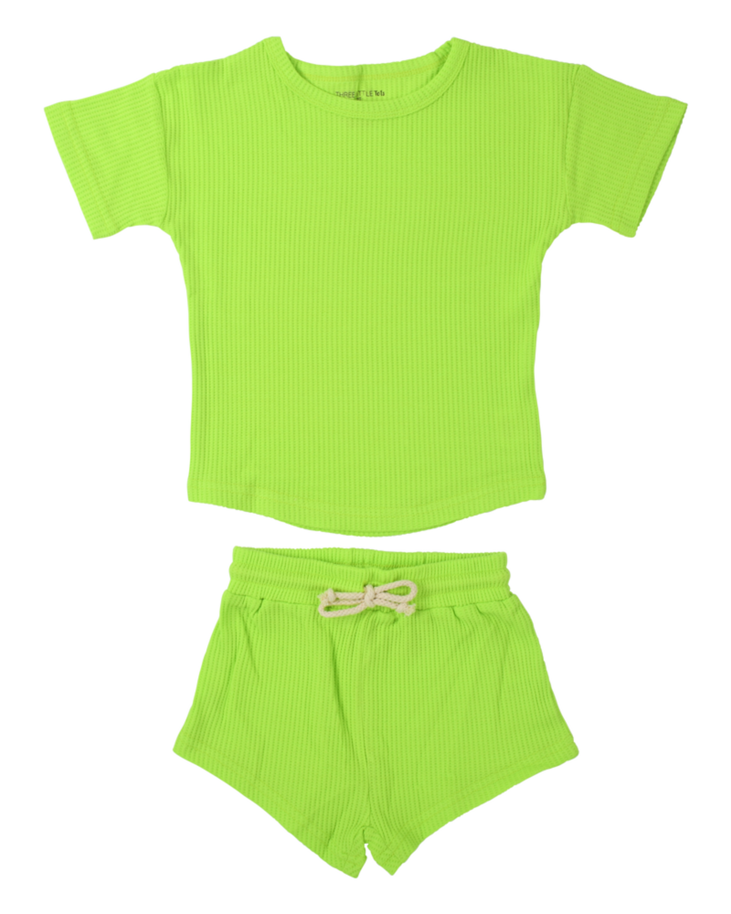 Waffle Shortie Set | Lime Green