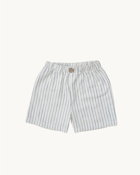 Berty Shorts | Beige & Black Stripe