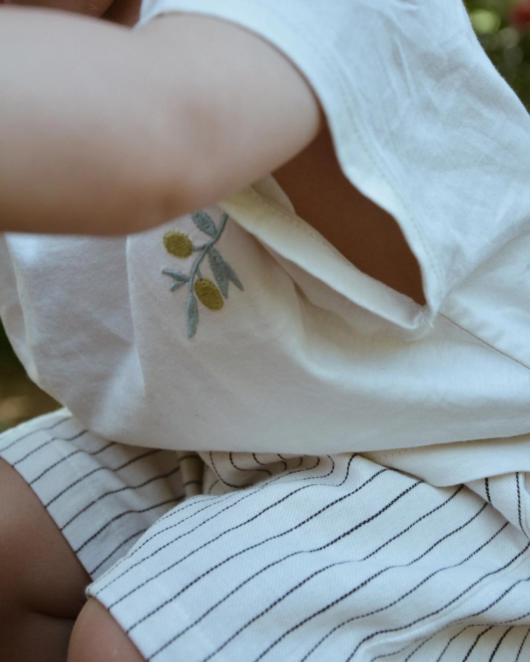 Berty Shorts | Beige & Black Stripe