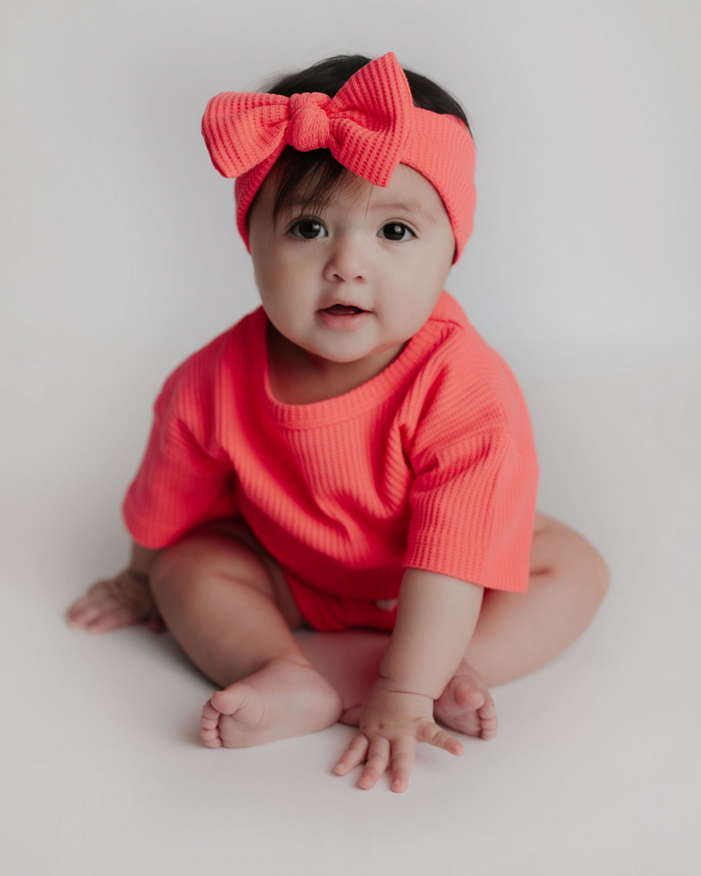 Waffle Shortie Set | Hot Pink
