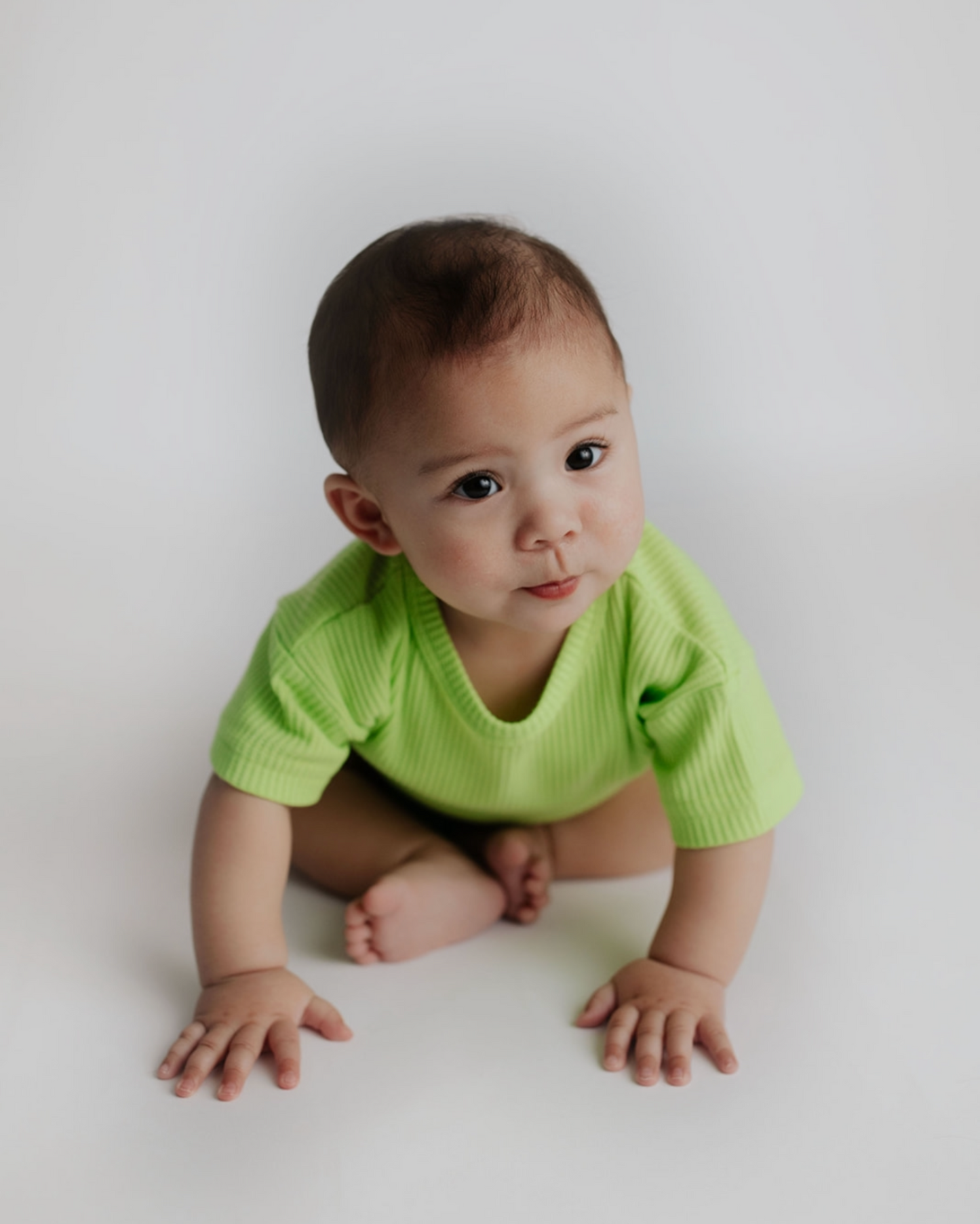 Waffle Shortie Set | Lime Green