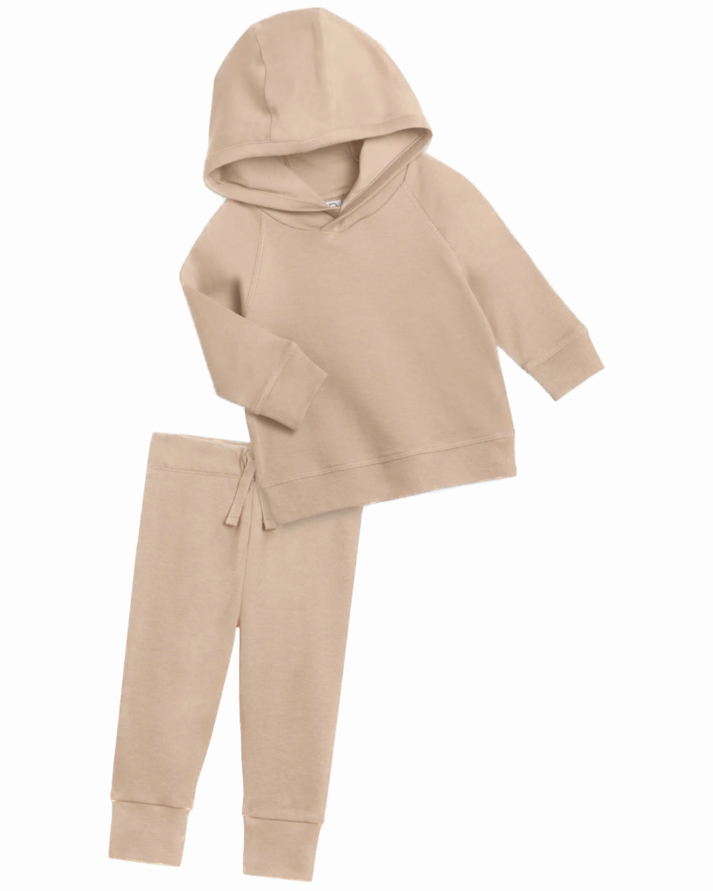 Organic Hooded Pullover and Jogger Set | Clay